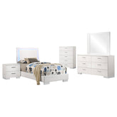 Felicity 5-piece Twin Bedroom Set White High Gloss